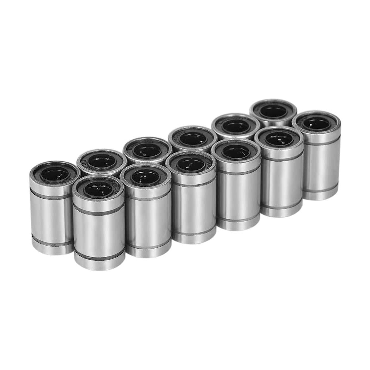 12 Pack - LM8UU Linear Ball Bearings, 8mm Bore Dia, 15mm OD, 24mm Length with Double Side Rubber Seal Great for CNC, 3D Printer